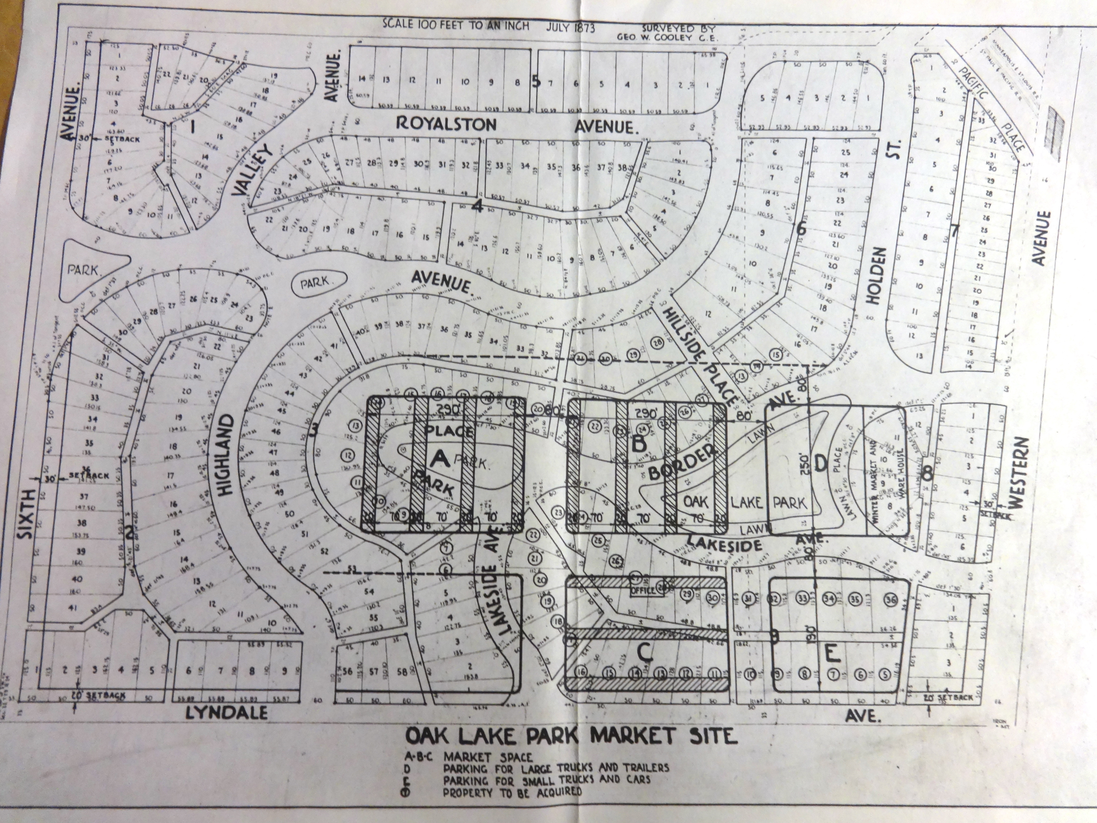 Oak lake park redevelopment map, city archives, fixed, 4-6-2014