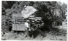 demolition of oak lake park, august 5, 1936