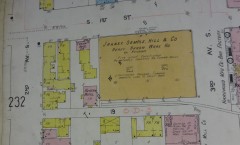 Sanborn Map 1st Street, tower archives, Female Boarding