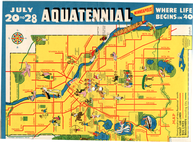 1940 Aquatennial map, smaller version