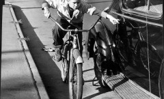 walter scott, hitching his bike on a car, 814 hawthorne avenue, hclib newspaper photo