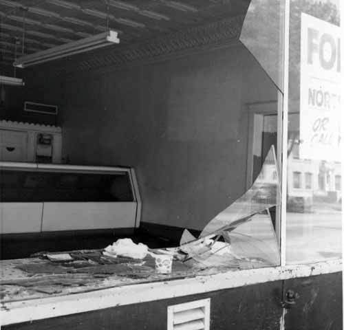 aftermath of unrest in plymouth avenue, urban unrest, 1967, mhs